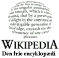 Erstes Logo der dänischen Wikipedia von 2003