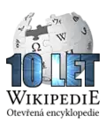 Logo zum 10-jährigen Jubiläum der tschechischsprachigen Wikipedia