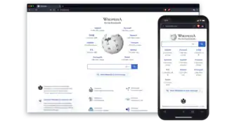 Wikipedia in Brave, auf dem Desktop und Handy