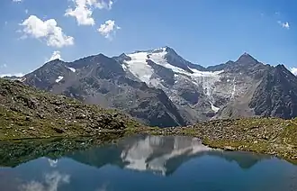 Blick von der Grünau zum Gipfelmassiv