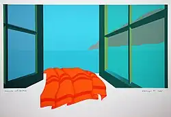 Zimmer mit Seeblick, Siebdruck, 1975