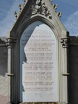 Wilhelm Vischer (1891–1960), Botaniker; Grab auf dem Friedhof Wolfgottesacker, Basel