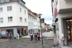 Frontansicht des Gebäudes Wilhelmstraße 19, Ansicht vom Marktplatz aus