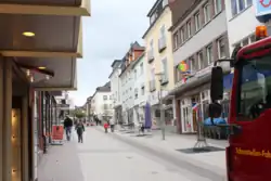 Frontansicht des Gebäudes Wilhelmstraße 27 (Eisdiele)