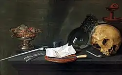 Willem Claesz. Heda Vanitas, 1628, Öl auf Holz, 45,5 × 69,5 cm, Museum Bredius, Den Haag