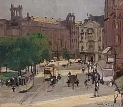 Am Wilhelmsplatz in Düsseldorf von Willy Lucas, 1917