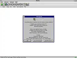 Eine der ersten deutschen Vollversion von WinZip, die Version 6.1 unter Windows NT 3.51.