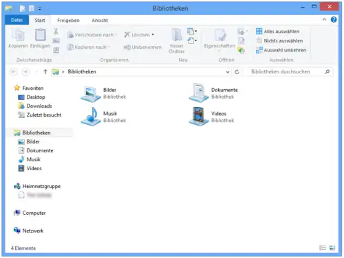 Der Explorer in Windows 8