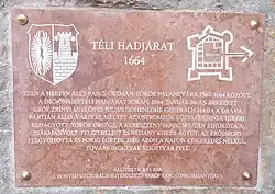 Gedenktafel in Bárcs