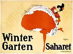 Plakat mit Saharet, Berliner Wintergarten