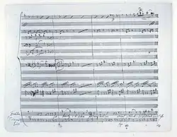 Autograph des Lied vom Wolkenmädchen (Froila), später zitiert in „Täuschung“ (Winterreise)