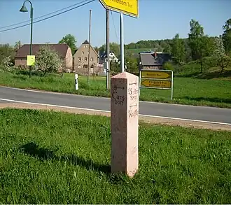 Wegweisersäule in Wittgendorf