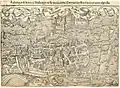 Ansicht von Rufach; Holzschnitt, 1548