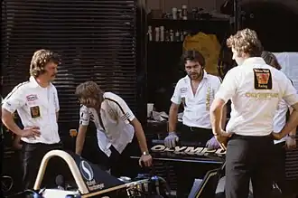Wolf-Teammitglieder am WR9; Monaco, 1979