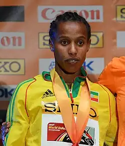 Vizeweltmeisterin Gudaf Tsegay gewann fünf Tage später Gold über 5000 Meter