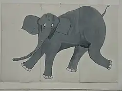 Der Sprung von Tuffi auf einer Hallenwand an der Wupper