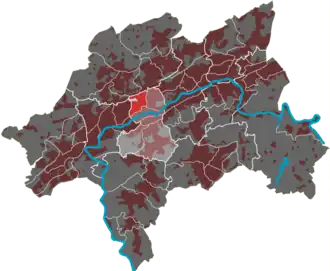 Lage der Nordstadt in Wuppertal