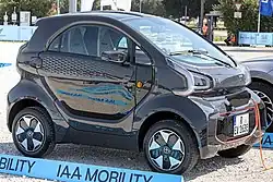 XEV Yoyo auf der IAA 2021, mit Batteriewechselstationen in Italien