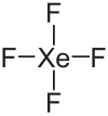 Struktur von Xenontetrafluorid