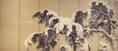 Stellschirm Kiefern unter Schnee[1]