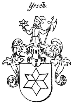 Bürgerliches Wappen des Geheimrats Johann Ferdinand Yrsch