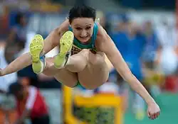 Yuliya Tarasova Rang dreizehn mit 6,26 m