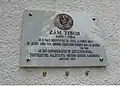 Gedenktafel für Tibor Zám (1929–1984)