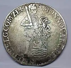 Seeländischer Silberdukat von 1774 Avers und Revers