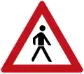 Zeichen 133-20 Fußgänger – Aufstellung links
