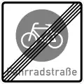 Zeichen 244.2 Ende einer Fahrradstraße