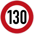 Zeichen 274-130 Zulässige Höchst­geschwindigkeit; bisher Zeichen 274-63