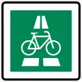 Zeichen 350.1-20 Radschnellweg – Aufstellung links