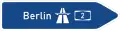 Zeichen 430-20 Wegweiser zur Autobahn – rechtsweisend