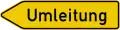 Zeichen 454-10 Umleitungs­wegweiser, linksweisend