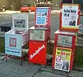 Zeitungsständer für den Straßenverkauf