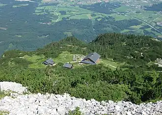 Zeppezauerhaus von der Bergstation der Untersbergbahn