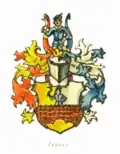Wappen in leicht variierter Farbgebung zum Wappenbrief von 1613