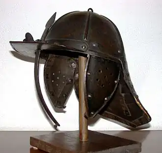 Zischägge (17. Jh.) mit verstellbarem Naseneisen