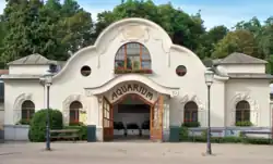 Eingangsbereich des Aquariums im Leipziger Zoo