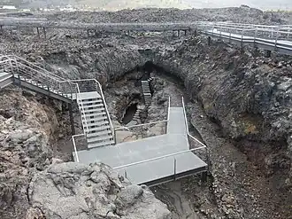 Zugang zur La­va­röh­re Todoque I