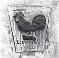 Hausstein Zum schwarzen Hahn von 1756