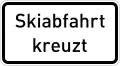 Zusatzzeichen 1007-55 Skiabfahrt kreuzt; neues Zusatzzeichen