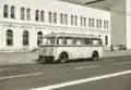 Berlin: abgestellter Obus-Anhänger in der Nebenverkehrszeit, 1970