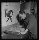 Herstellung des Wappens Landquart für eine Lokomotive der SBB