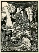 Malerin bei der Arbeit am Meer, Vögel