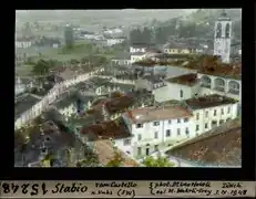 Stabio gesehen vom Castello. Historisches Bild von Leo Wehrli (1948)