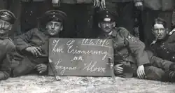 Mannschaftsfoto Kriegsgefangenenlager Neuengland 1916