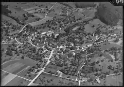 Luftbild Künten 1947, Ansicht von Nordwesten