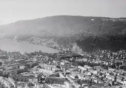 Bahnhofsquartier und Bielersee (1958)