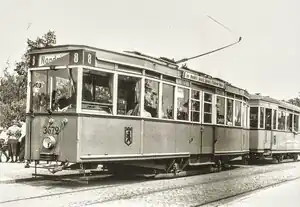 Tw 3672 auf dem Nordring (Linie 8), um 1933
